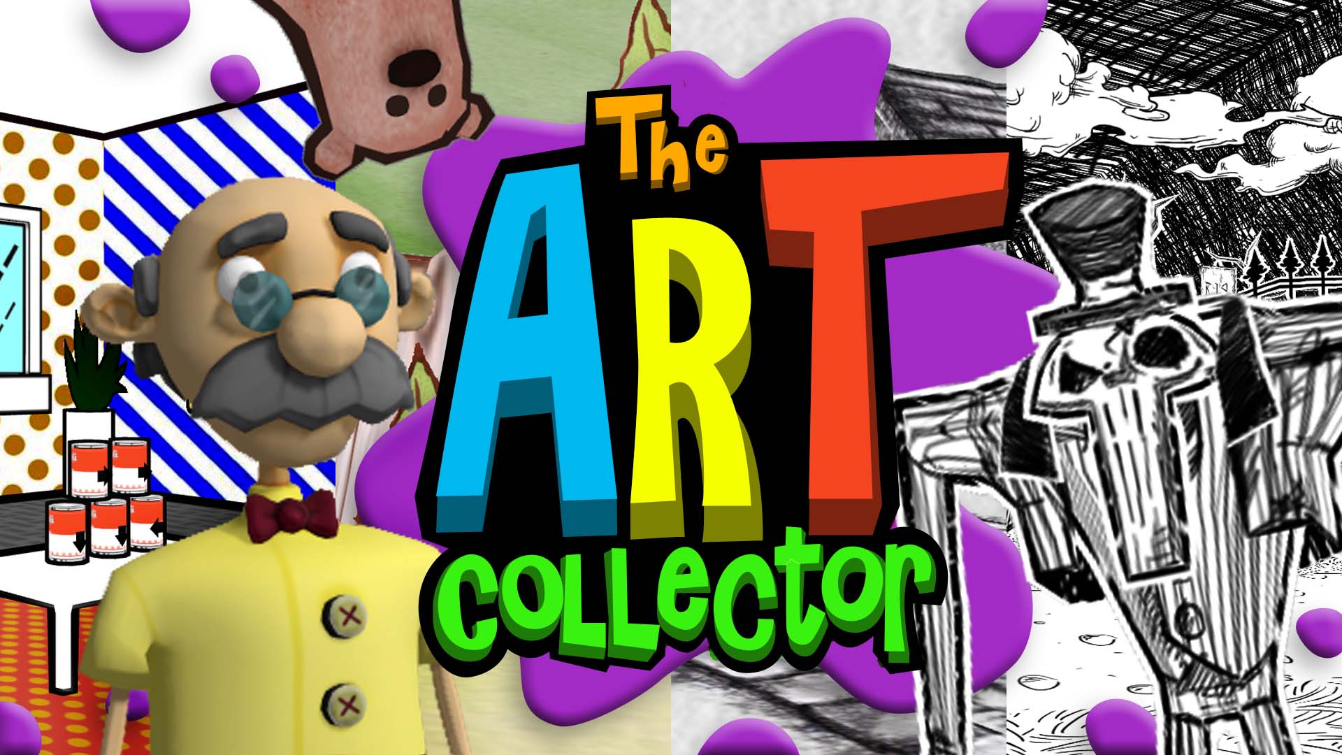 The Art Collector — characters and VIVERSE logo