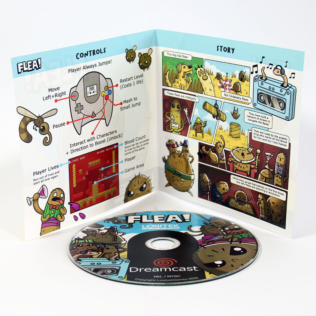 FLEA! Dreamcast Manual and Disc