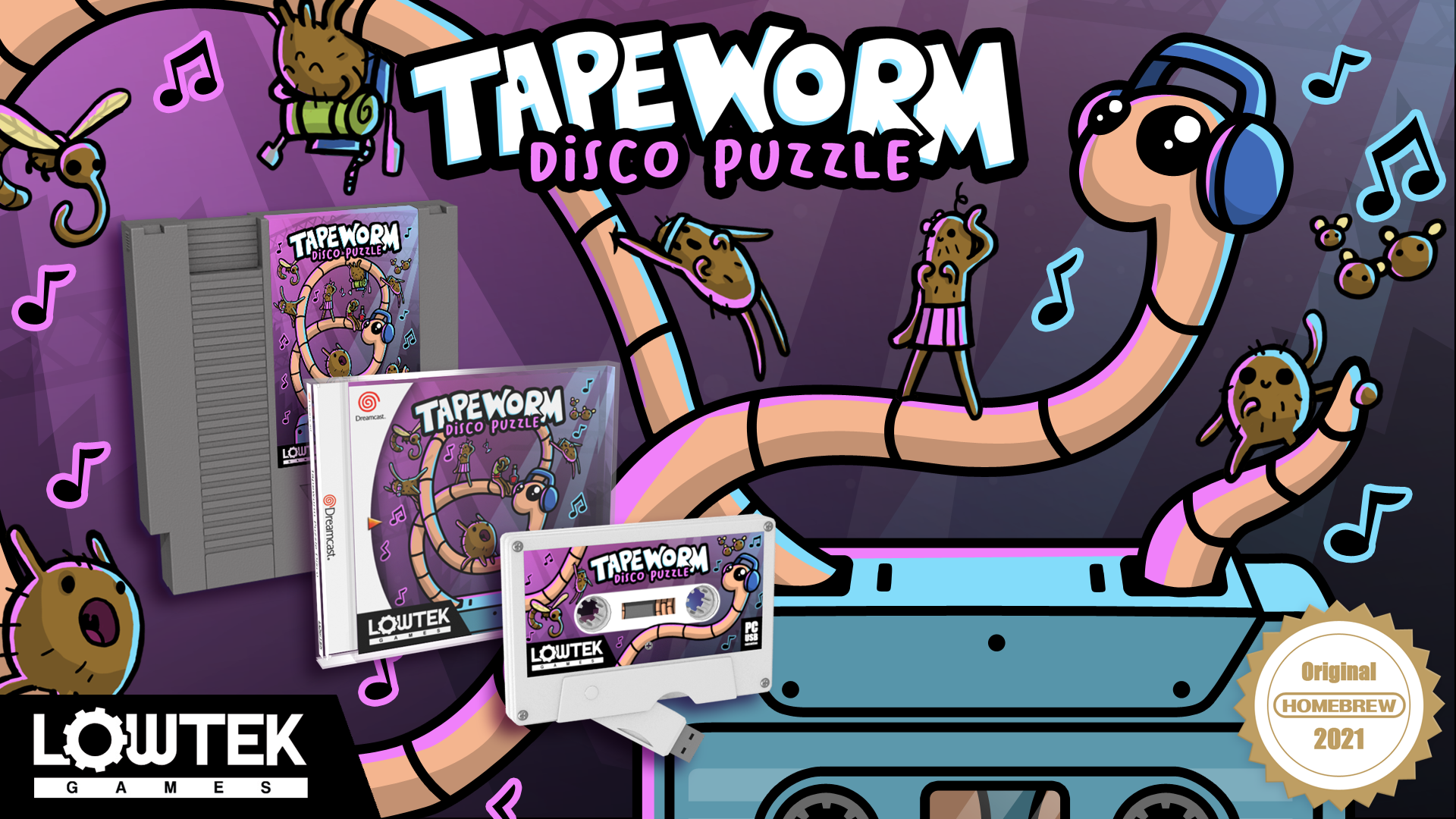 Tapeworm Disco Puzzle Banner