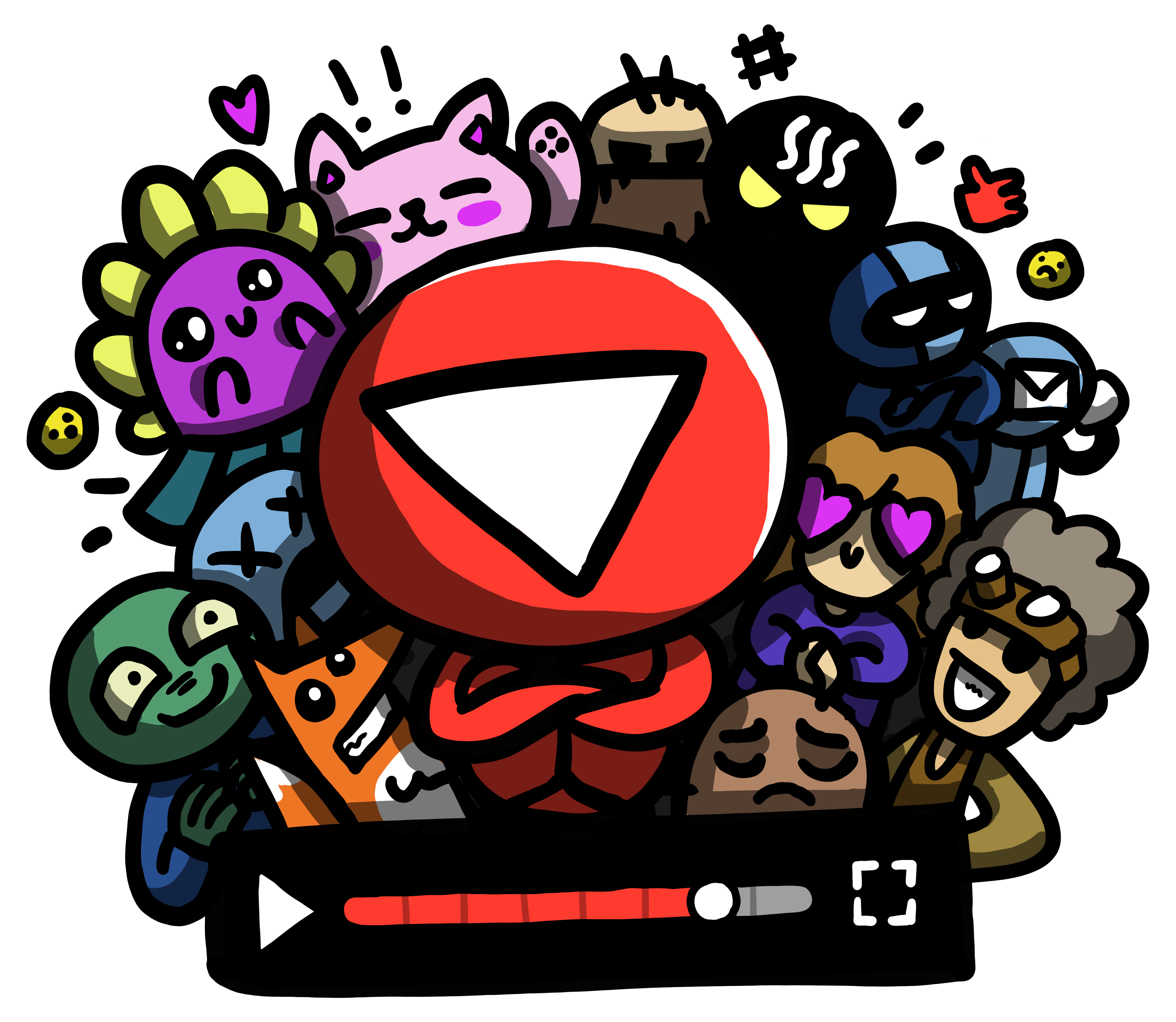 PlayHead T-shirt Character Art